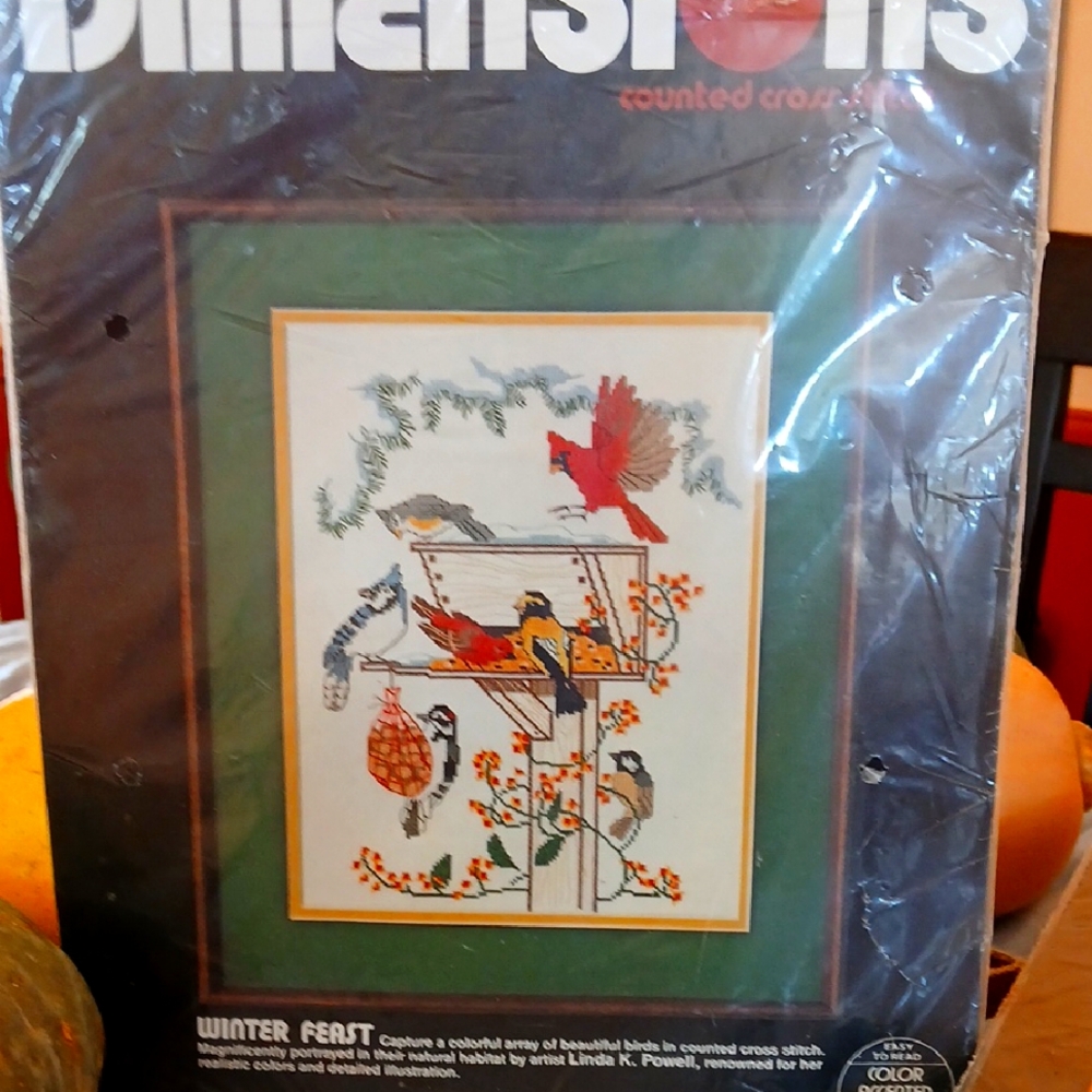 Dimensions Winter Feast Counted Cross Stitch Kit. NEW NEVER OPENED